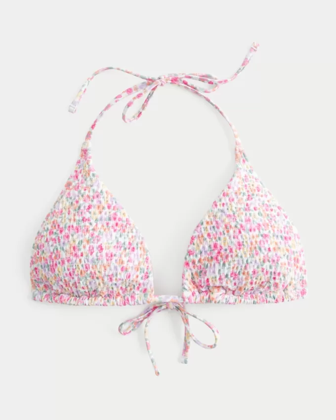 Smocked Multi-Way Triangle Bikini Top,Smocked Multi-Way Triangle Bikini Top Smocked Multi-Way Triangle Bikini Top,Smocked Multi-Way Triangle Bikini Top