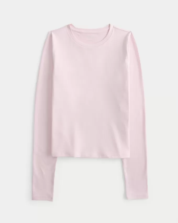 Soft Stretch Seamless Fabric Crew Top,Soft Stretch Seamless Fabric Crew Top Soft Stretch Seamless Fabric Crew Top,Soft Stretch Seamless Fabric Crew Top