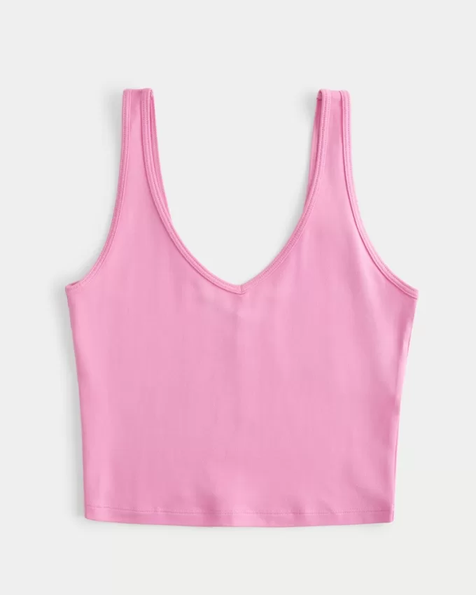 Soft Stretch Seamless Fabric Crop V-Neck Tank,Soft Stretch Seamless Fabric Crop V-Neck Tank Soft Stretch Seamless Fabric Crop V-Neck Tank,Soft Stretch Seamless Fabric Crop V-Neck Tank
