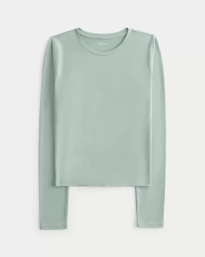 Soft Stretch Seamless Fabric Long-Sleeve Crew Top,Soft Stretch Seamless Fabric Long-Sleeve Crew Top Soft Stretch Seamless Fabric Long-Sleeve Crew Top,Soft Stretch Seamless Fabric Long-Sleeve Crew Top
