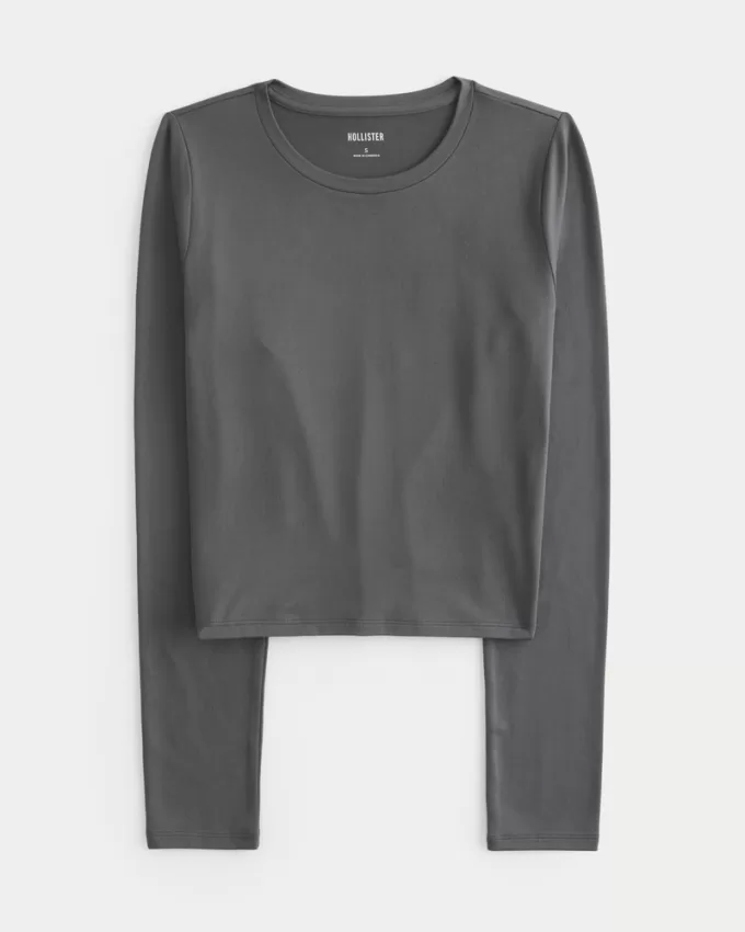 Soft Stretch Seamless Fabric Long-Sleeve Crew Top,Soft Stretch Seamless Fabric Long-Sleeve Crew Top Soft Stretch Seamless Fabric Long-Sleeve Crew Top,Soft Stretch Seamless Fabric Long-Sleeve Crew Top