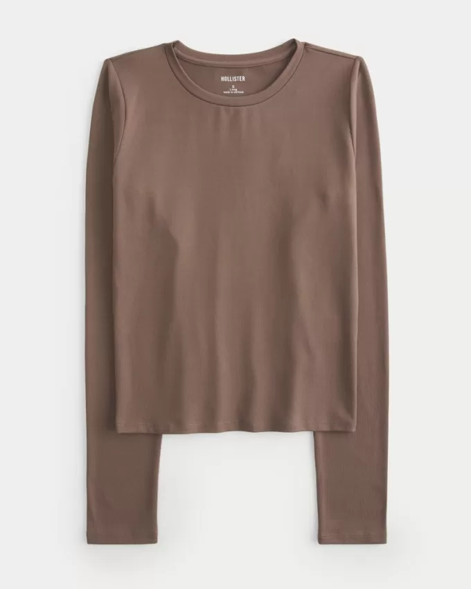 Soft Stretch Seamless Fabric Long-Sleeve Crew Top,Soft Stretch Seamless Fabric Long-Sleeve Crew Top Soft Stretch Seamless Fabric Long-Sleeve Crew Top,Soft Stretch Seamless Fabric Long-Sleeve Crew Top