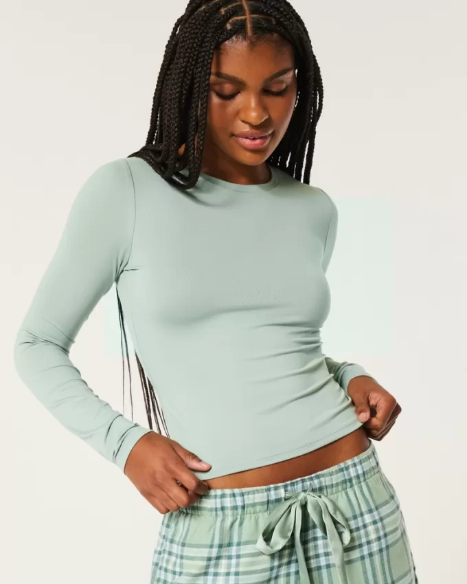 Soft Stretch Seamless Fabric Long-Sleeve Crew Top,Soft Stretch Seamless Fabric Long-Sleeve Crew Top Soft Stretch Seamless Fabric Long-Sleeve Crew Top,Soft Stretch Seamless Fabric Long-Sleeve Crew Top