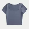 Soft Stretch Seamless Fabric Square-Neck Baby Tee,Soft Stretch Seamless Fabric Square-Neck Baby Tee Soft Stretch Seamless Fabric Square-Neck Baby Tee,Soft Stretch Seamless Fabric Square-Neck Baby Tee