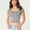 Soft Stretch Seamless Fabric Square-Neck Baby Tee,Soft Stretch Seamless Fabric Square-Neck Baby Tee Soft Stretch Seamless Fabric Square-Neck Baby Tee,Soft Stretch Seamless Fabric Square-Neck Baby Tee