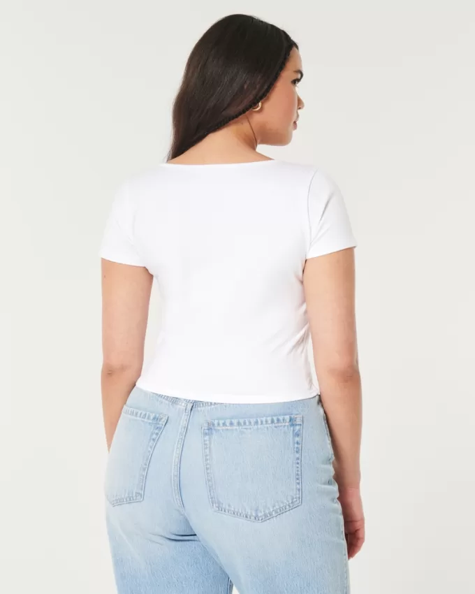 Soft Stretch Seamless Fabric Square Neck Baby Tee,Soft Stretch Seamless Fabric Square Neck Baby Tee Soft Stretch Seamless Fabric Square Neck Baby Tee,Soft Stretch Seamless Fabric Square Neck Baby Tee