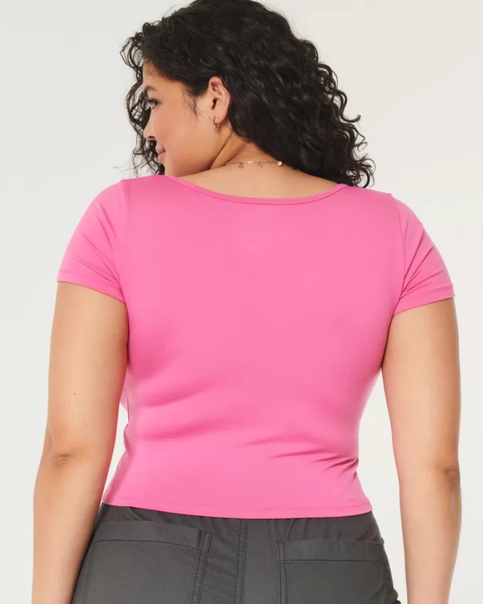 Soft Stretch Seamless Fabric Square Neck Baby Tee,Soft Stretch Seamless Fabric Square Neck Baby Tee Soft Stretch Seamless Fabric Square Neck Baby Tee,Soft Stretch Seamless Fabric Square Neck Baby Tee