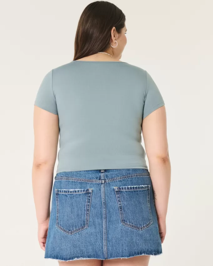 Soft Stretch Seamless Fabric Square Neck Baby Tee,Soft Stretch Seamless Fabric Square Neck Baby Tee Soft Stretch Seamless Fabric Square Neck Baby Tee,Soft Stretch Seamless Fabric Square Neck Baby Tee