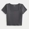 Soft Stretch Seamless Fabric Square-Neck Baby Tee,Soft Stretch Seamless Fabric Square-Neck Baby Tee Soft Stretch Seamless Fabric Square-Neck Baby Tee,Soft Stretch Seamless Fabric Square-Neck Baby Tee