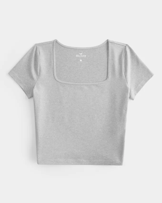 Soft Stretch Seamless Fabric Square Neck Baby Tee,Soft Stretch Seamless Fabric Square Neck Baby Tee Soft Stretch Seamless Fabric Square Neck Baby Tee,Soft Stretch Seamless Fabric Square Neck Baby Tee