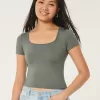 Soft Stretch Seamless Fabric Square-Neck Baby Tee,Soft Stretch Seamless Fabric Square-Neck Baby Tee Soft Stretch Seamless Fabric Square-Neck Baby Tee,Soft Stretch Seamless Fabric Square-Neck Baby Tee