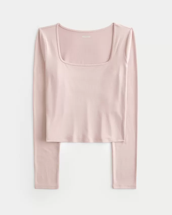 Soft Stretch Seamless Fabric Square-Neck Top,Soft Stretch Seamless Fabric Square-Neck Top Soft Stretch Seamless Fabric Square-Neck Top,Soft Stretch Seamless Fabric Square-Neck Top
