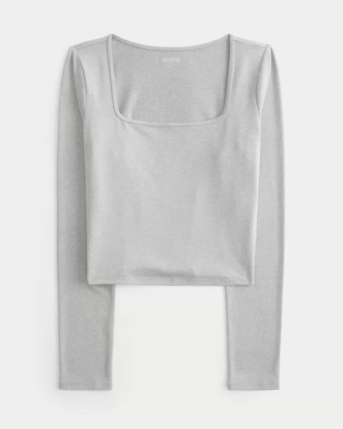 Soft Stretch Seamless Fabric Square-Neck Top,Soft Stretch Seamless Fabric Square-Neck Top Soft Stretch Seamless Fabric Square-Neck Top,Soft Stretch Seamless Fabric Square-Neck Top