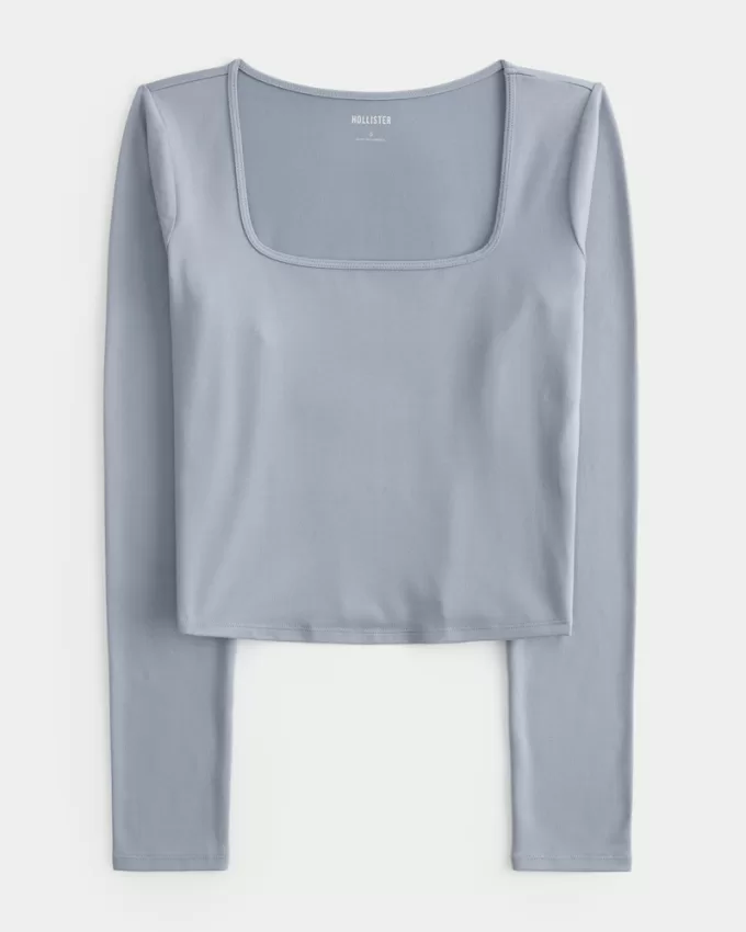 Soft Stretch Seamless Fabric Square-Neck Top,Soft Stretch Seamless Fabric Square-Neck Top Soft Stretch Seamless Fabric Square-Neck Top,Soft Stretch Seamless Fabric Square-Neck Top