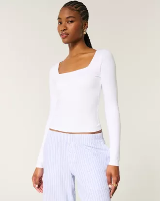 Soft Stretch Seamless Fabric Square-Neck Top,Soft Stretch Seamless Fabric Square-Neck Top Soft Stretch Seamless Fabric Square-Neck Top,Soft Stretch Seamless Fabric Square-Neck Top