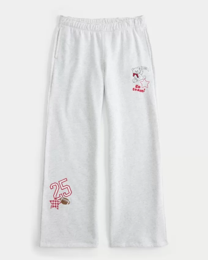 Sporty Graphic Wide-Leg Sweatpants,Sporty Graphic Wide-Leg Sweatpants Sporty Graphic Wide-Leg Sweatpants,Sporty Graphic Wide-Leg Sweatpants