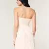 Strapless Crochet-Style Mix Mini Dress,Strapless Crochet-Style Mix Mini Dress Strapless Crochet-Style Mix Mini Dress,Strapless Crochet-Style Mix Mini Dress
