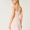 Strapless Crochet-Style Mix Mini Dress,Strapless Crochet-Style Mix Mini Dress Strapless Crochet-Style Mix Mini Dress,Strapless Crochet-Style Mix Mini Dress