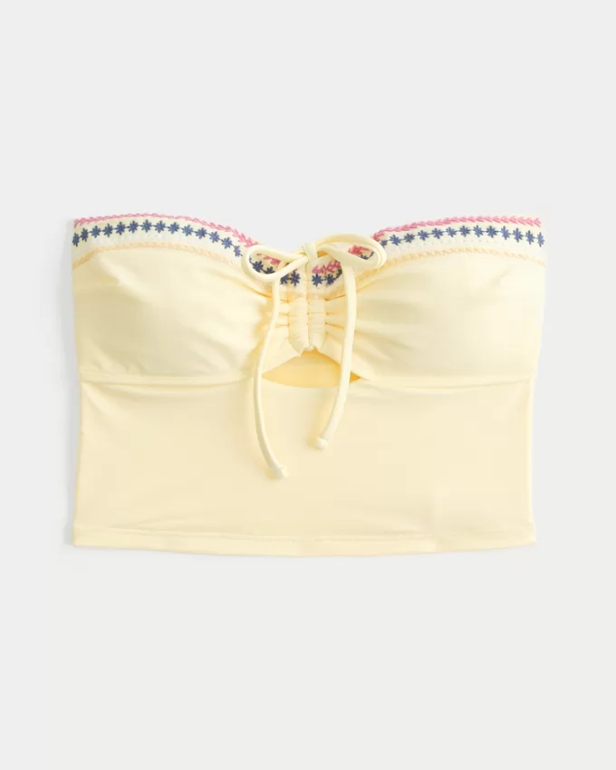 Strapless Embroidered Tankini,Strapless Embroidered Tankini Strapless Embroidered Tankini,Strapless Embroidered Tankini