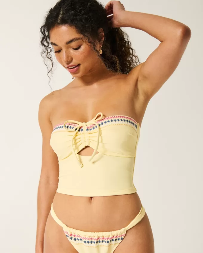 Strapless Embroidered Tankini,Strapless Embroidered Tankini Strapless Embroidered Tankini,Strapless Embroidered Tankini