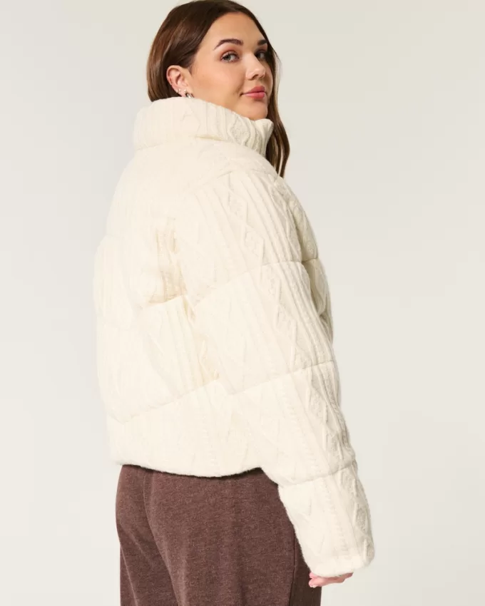 Sweater-Knit Mini Puffer Jacket,Sweater-Knit Mini Puffer Jacket Sweater-Knit Mini Puffer Jacket,Sweater-Knit Mini Puffer Jacket