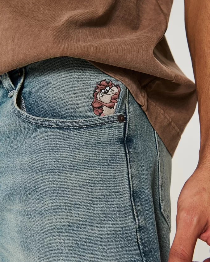 Taz Graphic Medium Wash Super Baggy Denim Shorts,Taz Graphic Medium Wash Super Baggy Denim Shorts Taz Graphic Medium Wash Super Baggy Denim Shorts,Taz Graphic Medium Wash Super Baggy Denim Shorts