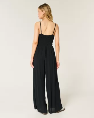 Tie-Front Jumpsuit,Tie-Front Jumpsuit