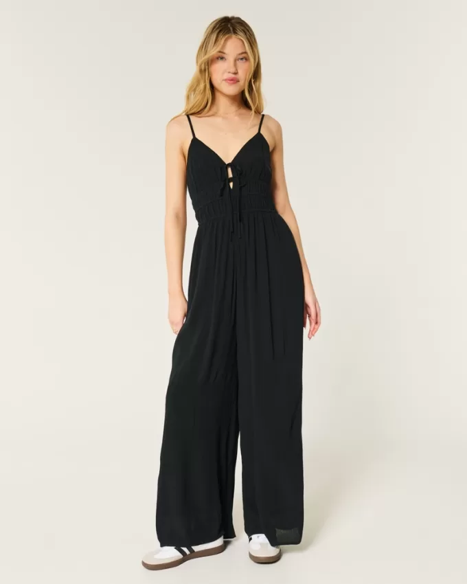 Tie-Front Jumpsuit,Tie-Front Jumpsuit Tie-Front Jumpsuit,Tie-Front Jumpsuit