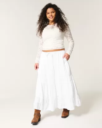 Tiered Maxi Skirt,Tiered Maxi Skirt