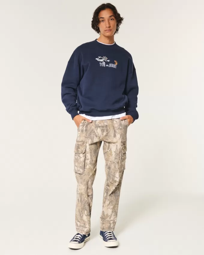 Tom and Jerry Graphic Crew Sweatshirt,Tom and Jerry Graphic Crew Sweatshirt Tom and Jerry Graphic Crew Sweatshirt,Tom and Jerry Graphic Crew Sweatshirt