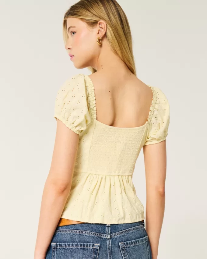 Voile Button-Through Blouse,Voile Button-Through Blouse Voile Button-Through Blouse,Voile Button-Through Blouse