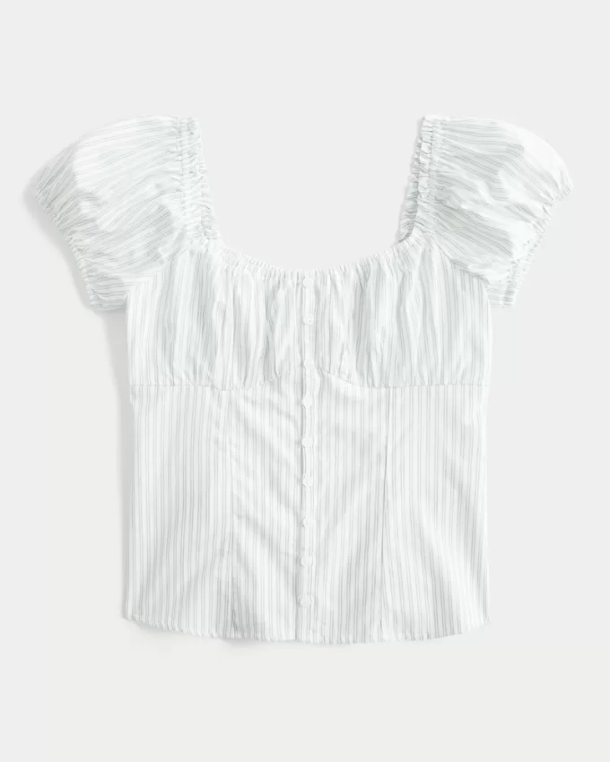 Voile Button-Through Blouse,Voile Button-Through Blouse Voile Button-Through Blouse,Voile Button-Through Blouse
