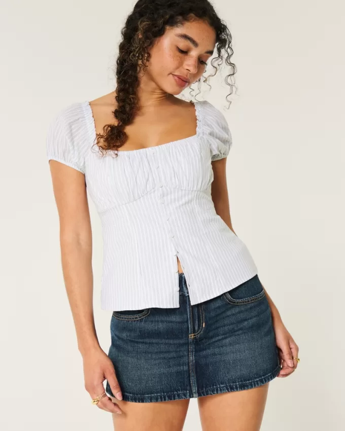 Voile Button-Through Blouse,Voile Button-Through Blouse Voile Button-Through Blouse,Voile Button-Through Blouse
