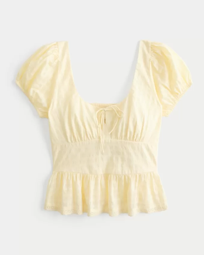 Voile Peplum Top,Voile Peplum Top Voile Peplum Top,Voile Peplum Top