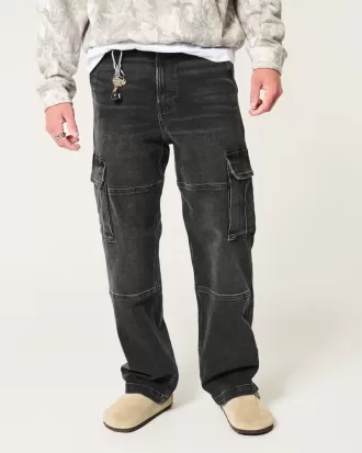 Washed Black Baggy Cargo Jeans,Washed Black Baggy Cargo Jeans Washed Black Baggy Cargo Jeans,Washed Black Baggy Cargo Jeans