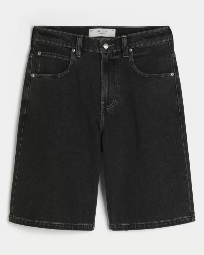 Washed Black Cat Graphic Super Baggy Denim Shorts,Washed Black Cat Graphic Super Baggy Denim Shorts Washed Black Cat Graphic Super Baggy Denim Shorts,Washed Black Cat Graphic Super Baggy Denim Shorts