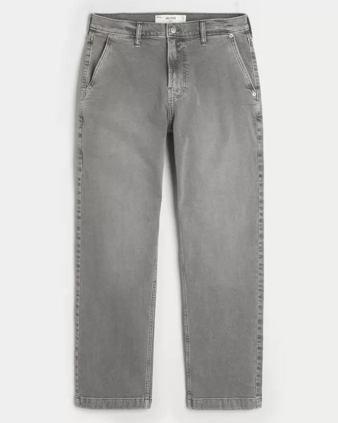 Washed Grey Loose Jeans,Washed Grey Loose Jeans