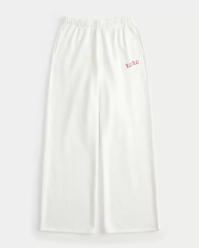 XOXO Graphic Wide-Leg Sweatpants,XOXO Graphic Wide-Leg Sweatpants XOXO Graphic Wide-Leg Sweatpants,XOXO Graphic Wide-Leg Sweatpants