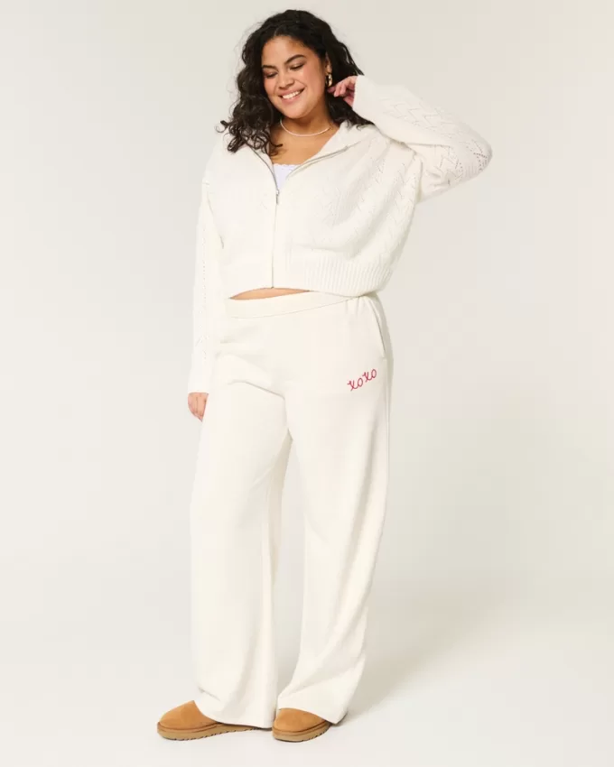 XOXO Graphic Wide-Leg Sweatpants,XOXO Graphic Wide-Leg Sweatpants XOXO Graphic Wide-Leg Sweatpants,XOXO Graphic Wide-Leg Sweatpants