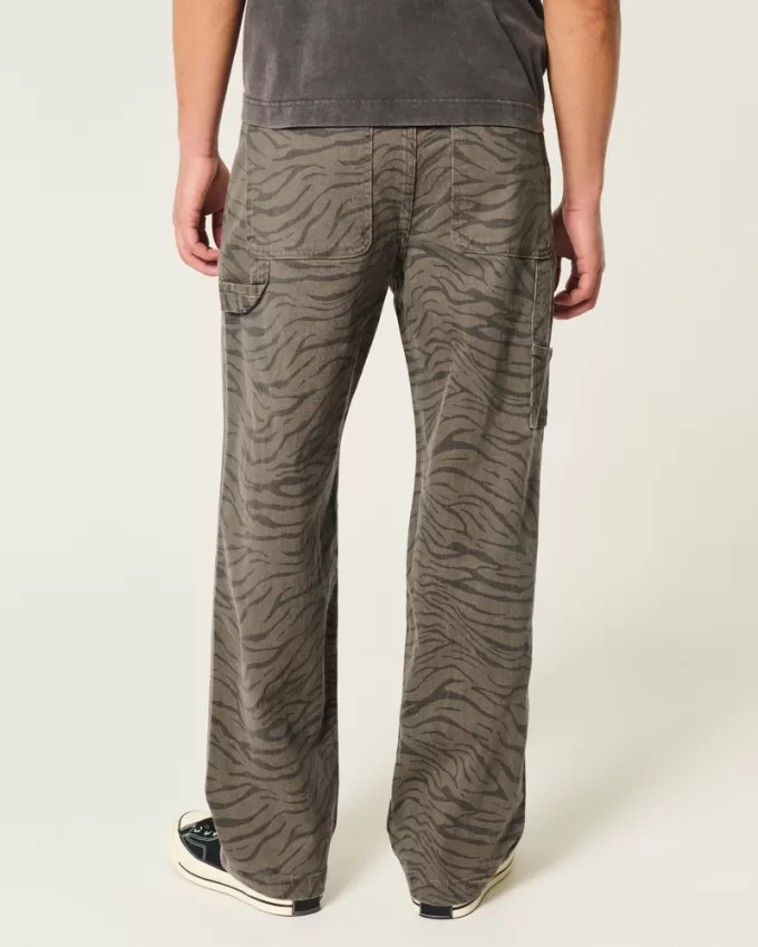 Zebra Print Baggy Painter Jeans,Zebra Print Baggy Painter Jeans Zebra Print Baggy Painter Jeans,Zebra Print Baggy Painter Jeans