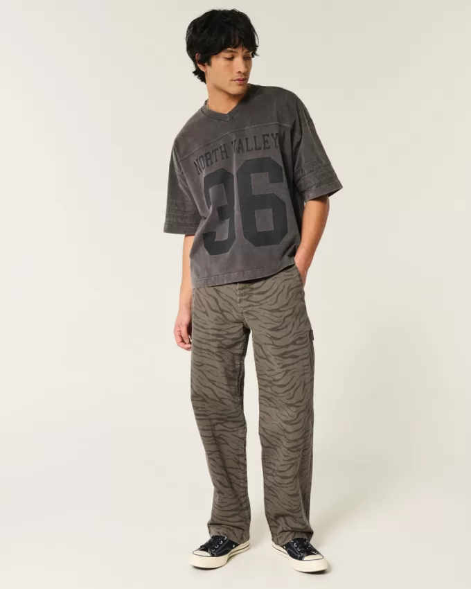 Zebra Print Baggy Painter Jeans,Zebra Print Baggy Painter Jeans Zebra Print Baggy Painter Jeans,Zebra Print Baggy Painter Jeans